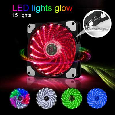 15 LED-Leuchten Hydraulisches Lager 4-Pin Computer Leben Leise 3-Pin Lange Lebensdauer Gehäuselüfter