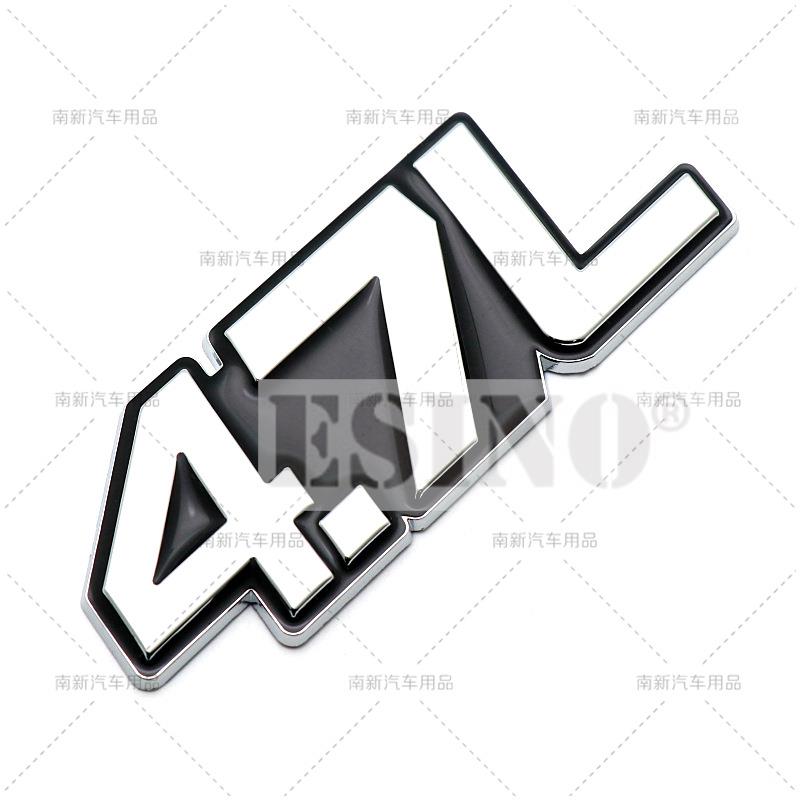Car Styling 3D Metal Chrome Zinc Alloy Adhensive Emblem 3.0L 3.5L 4.0L 4.6L 4.7L Body Trunk Fender Badge Accessory