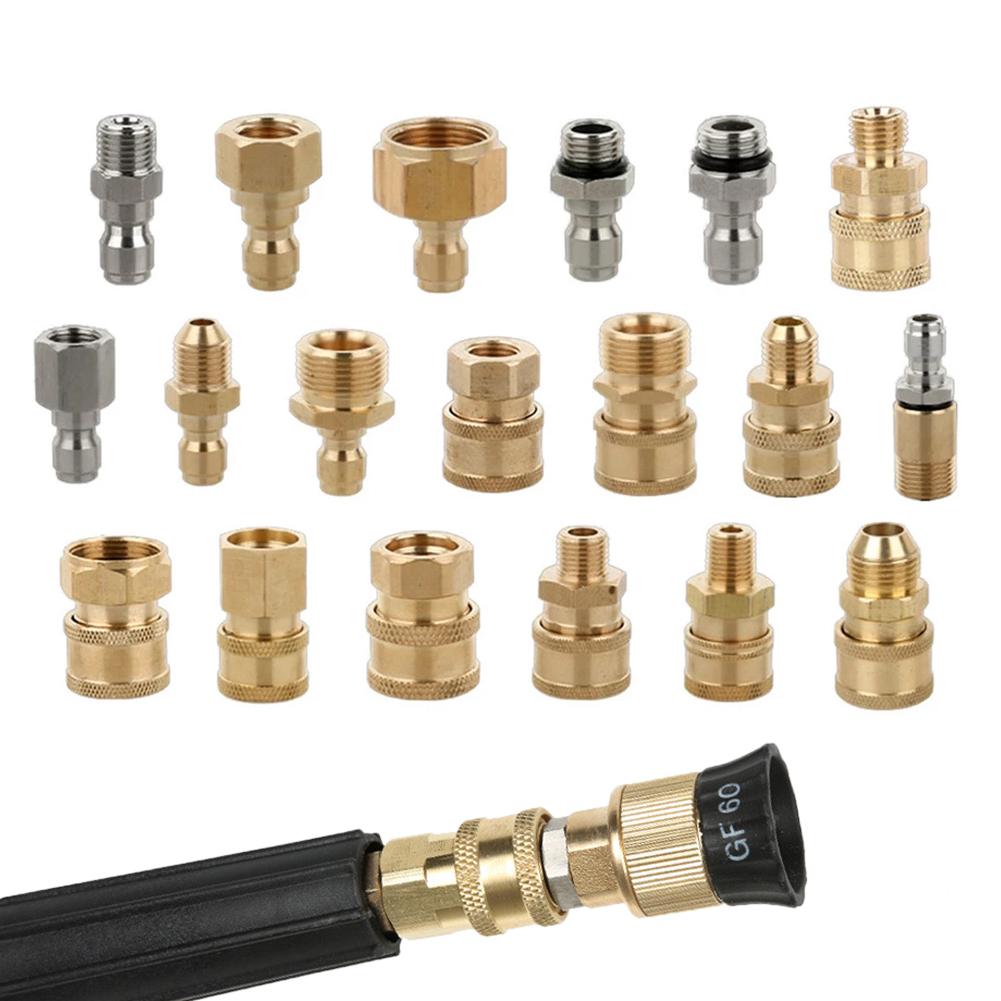 Pressure Washer Connector Professional Adapter 1/4 Quick Disconnect M14 M22 Male Female Coupler Car Washing For Bmw Tesla VW