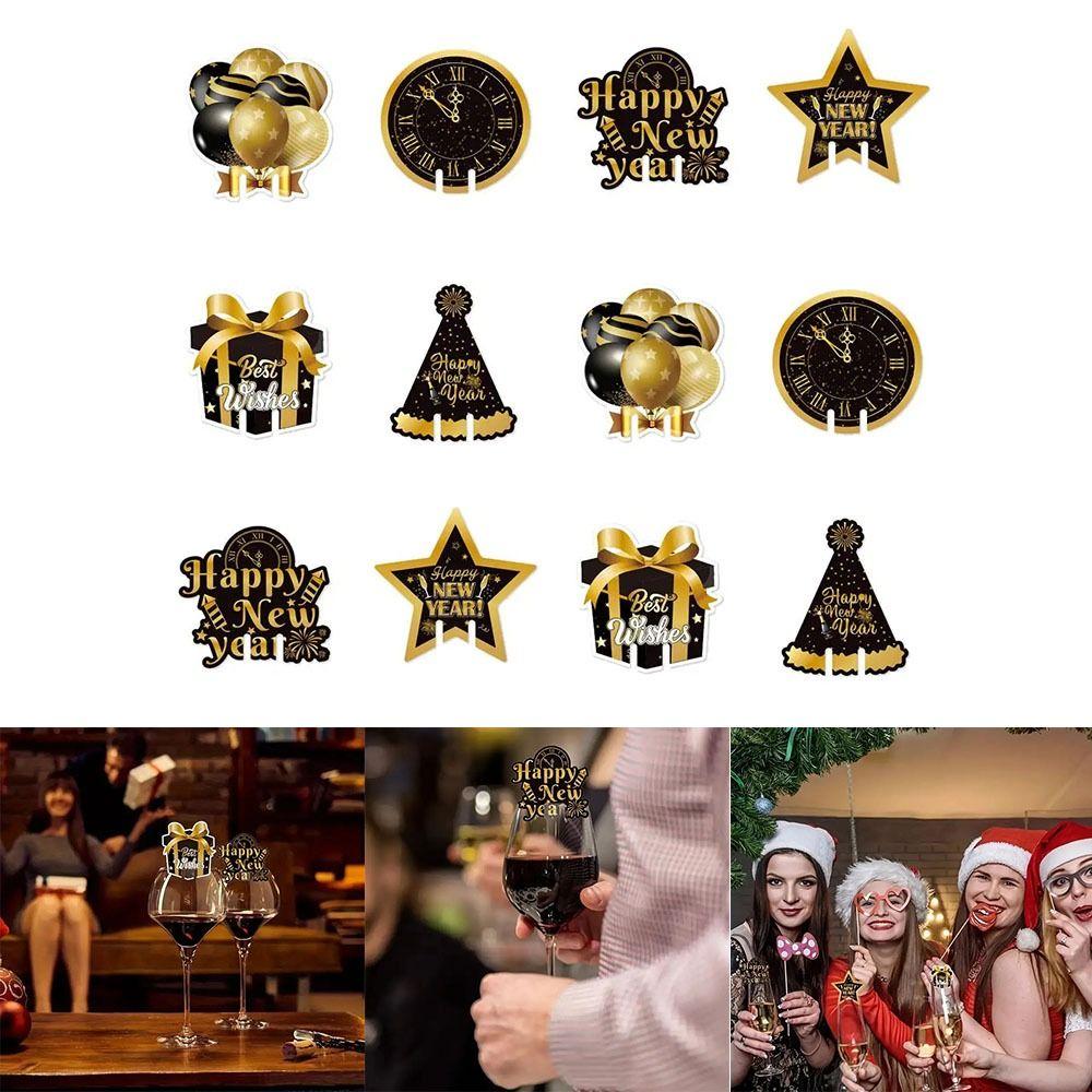 

12pcs Festive Party Decor Cup Handmade Wine Glasses Paper Card Baby Shower 12pcs