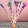 100 Stück Lebensmittelstäbchen, glitzernd, rutschfest, bunte Einweg-Party-Salat-/Kuchen-/Obststäbchen, Urlaubsbedarf