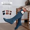 2025 Cartoon Long-Eared Rabbit Girls' Mid-Calf Cotton Socks - Cute, Scrunched Knee-Highs for Spring and Autumn