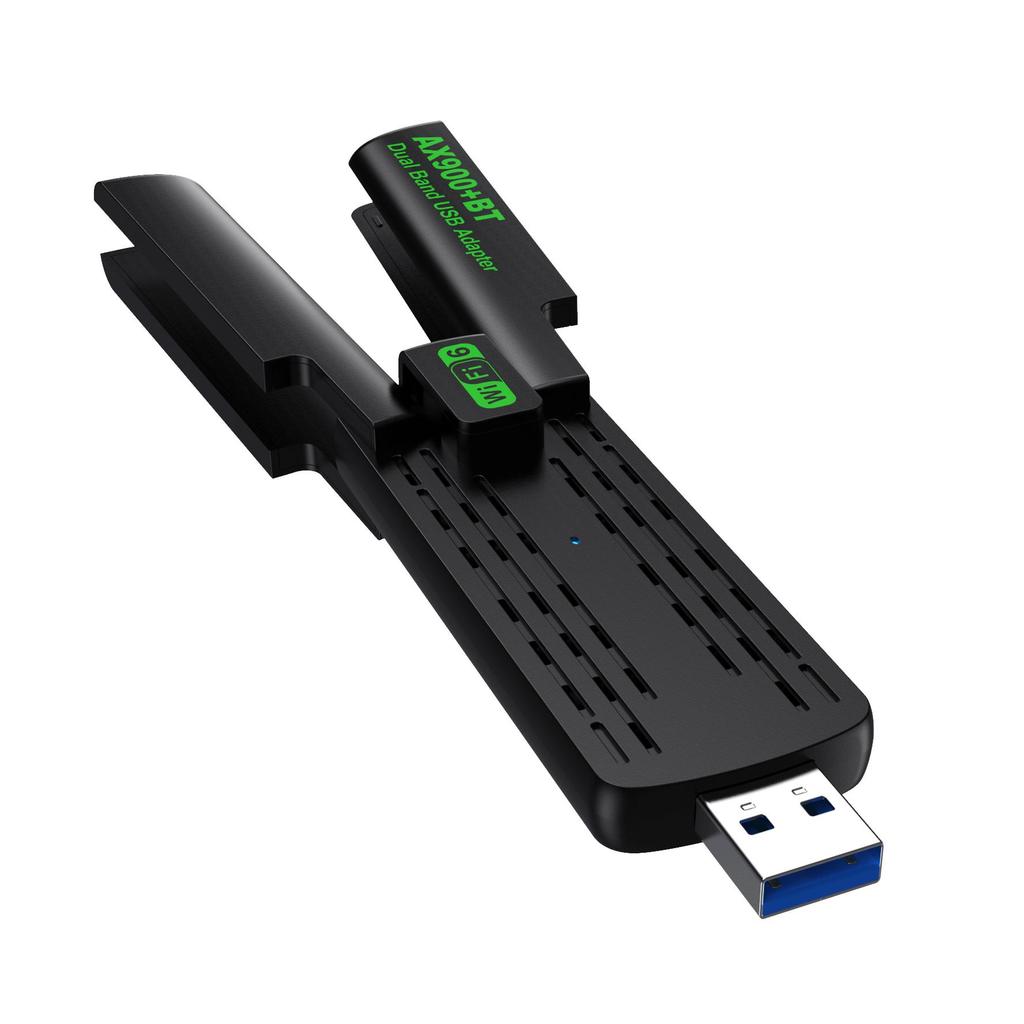 2 In 1 WiFi 6 Bluetooth 5.4 Adapter Dual Band 2.4G/5G USB WiFi Network Card 900Mbps Wireless Wlan Receiver for PC Laptop Driver Free