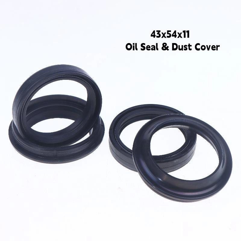 1Set Front Fork Oil Seal Dust Cover 43x54x11mm - For CBR/CB/VFR Series Motorcycle Replacement Parts Accessories