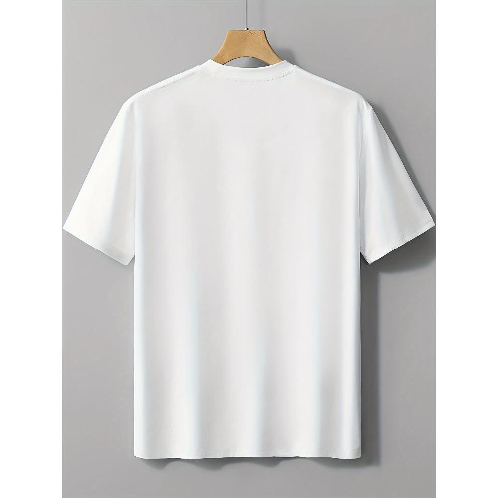 European sizes Men's Summer Short-Sleeve Print T-Shirt - Soft, Breathable, Comfortable for Casual Wear
