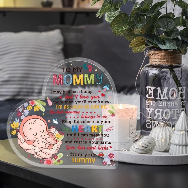 Akrylskylt för ny mamma – För blivande mammor, förstagångsmammor. Efter födseln, 1:a mors dag, könsavslöjande. Fantastiska nya gravidpresenter.