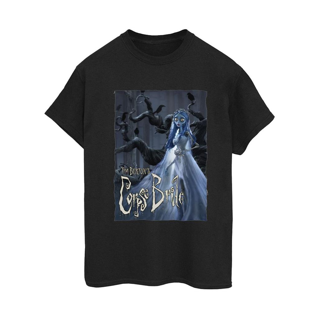 Corpse Bride Damen-/Damen-Hochzeitskleid-Poster, Baumwoll-Boyfriend-T-Shirt