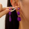 Colorful Irregular Resin Drop Earrings Three Tier Geometric Dangle Earrings for Women