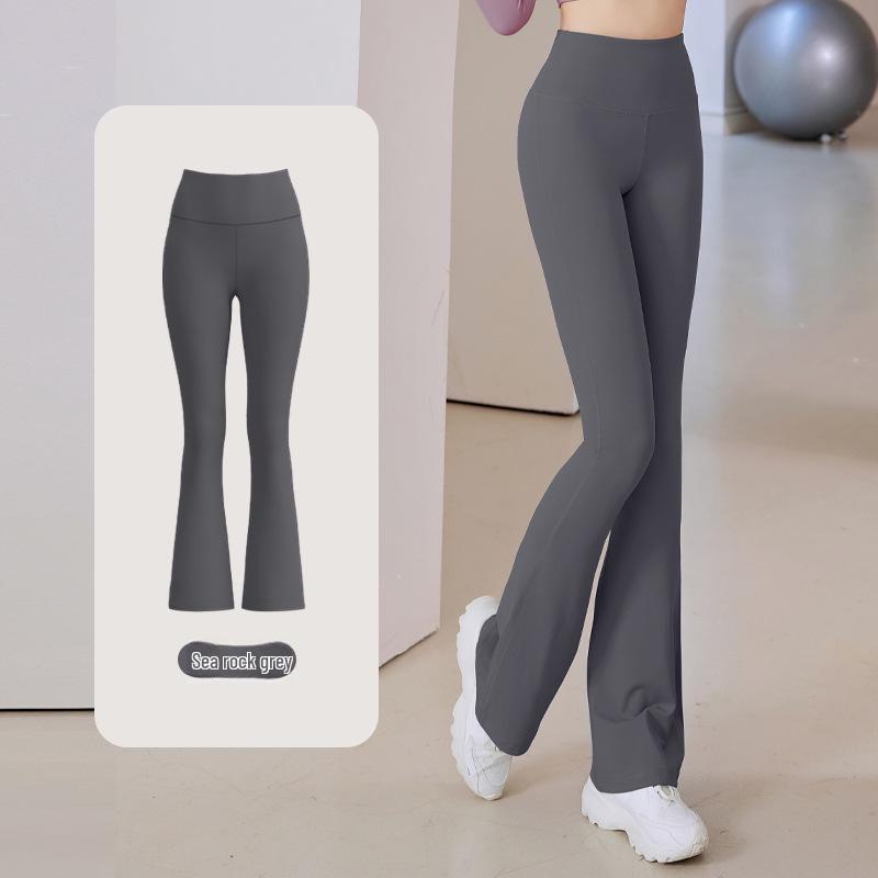 Lulu Sports Quick-Dry High Waist Yoga Pants - Breathable Slim Fit Flared Leggings