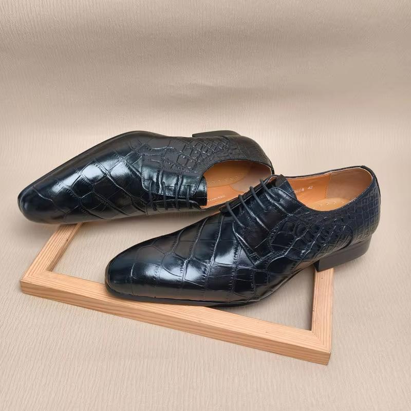 Fashion Handcrafted Leather Men Shoes New Trend Printing Business Office Wedding Retro Style Dress Shoe Genuine Cow Leather Best Quality