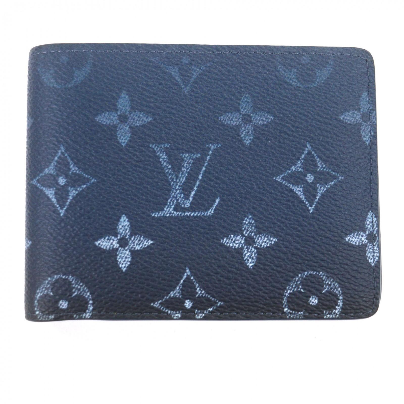 

Great LOUIS VUITTON Bifold Wallet LV FALL Portefeuille Multiple Navy blue M11547 Used