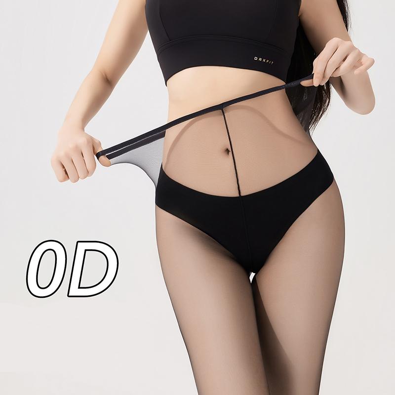 Sexy 0D Black Sheer Tights Ultra-Thin Silk Nylon Stockings Anti-Hook Seamless Skin Control Top Pantyhose For Women Summer