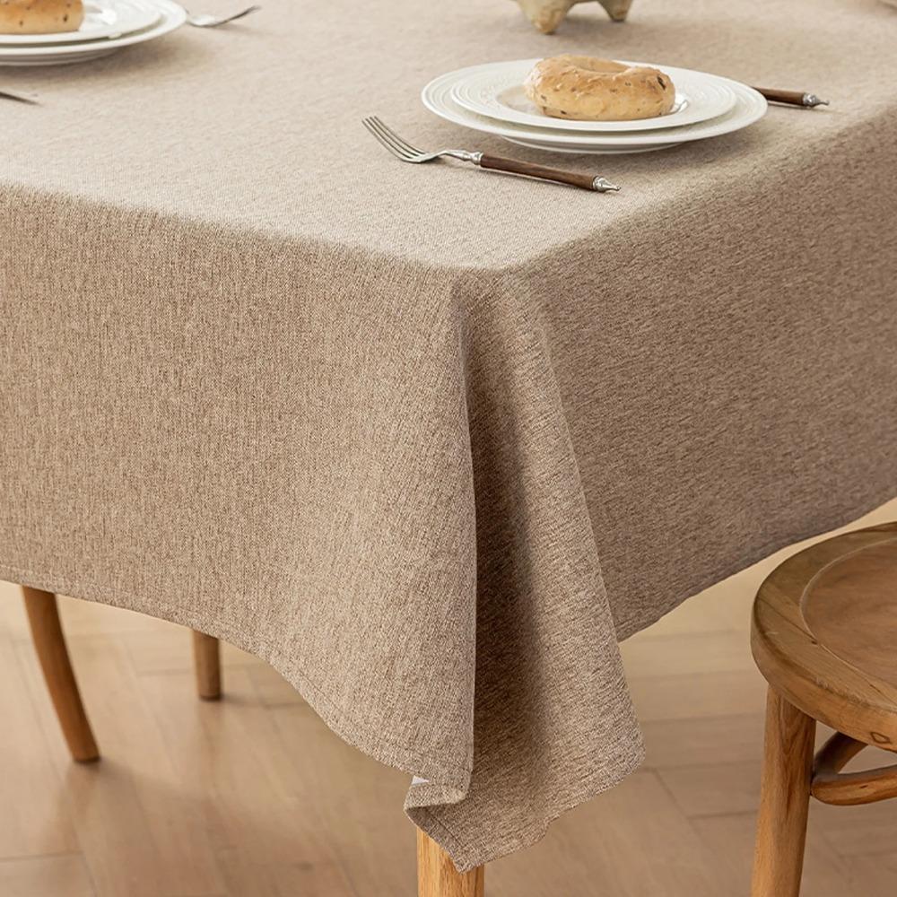 Tablecloth, rectangular table, Nordic tablecloth, napkin, waterproof and oil-proof tablecloth, placemat, solid color imitation linen tablecloth