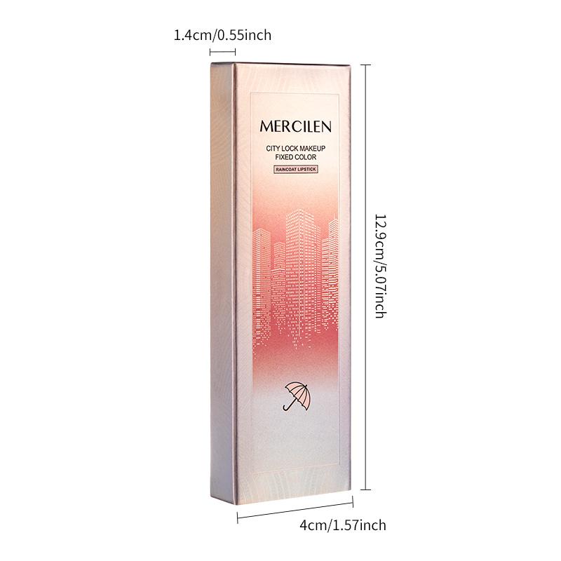 MERCILEN Lock Makeup Jednobarevná rtěnka do deště nevybledne Nepřilnavá kelímková rtěnka Dlouhodobě fixační tekutina na rty pro dámy a dívku Dárek