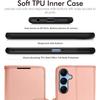 [Leather Wallet Case] Protective Cover with Cash & Card Holder, Stand and Wrist Strap For Samsung Galaxy A15 5g