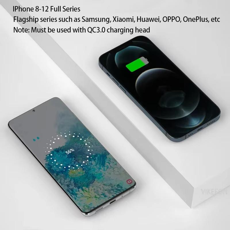 27MM Remote Desktop Lsolated Wireless Charger For iPhone 16 15 14 13 12 Samsung S24 S23 Xiaomi 15 Airpods 2/Pro Fast Charging