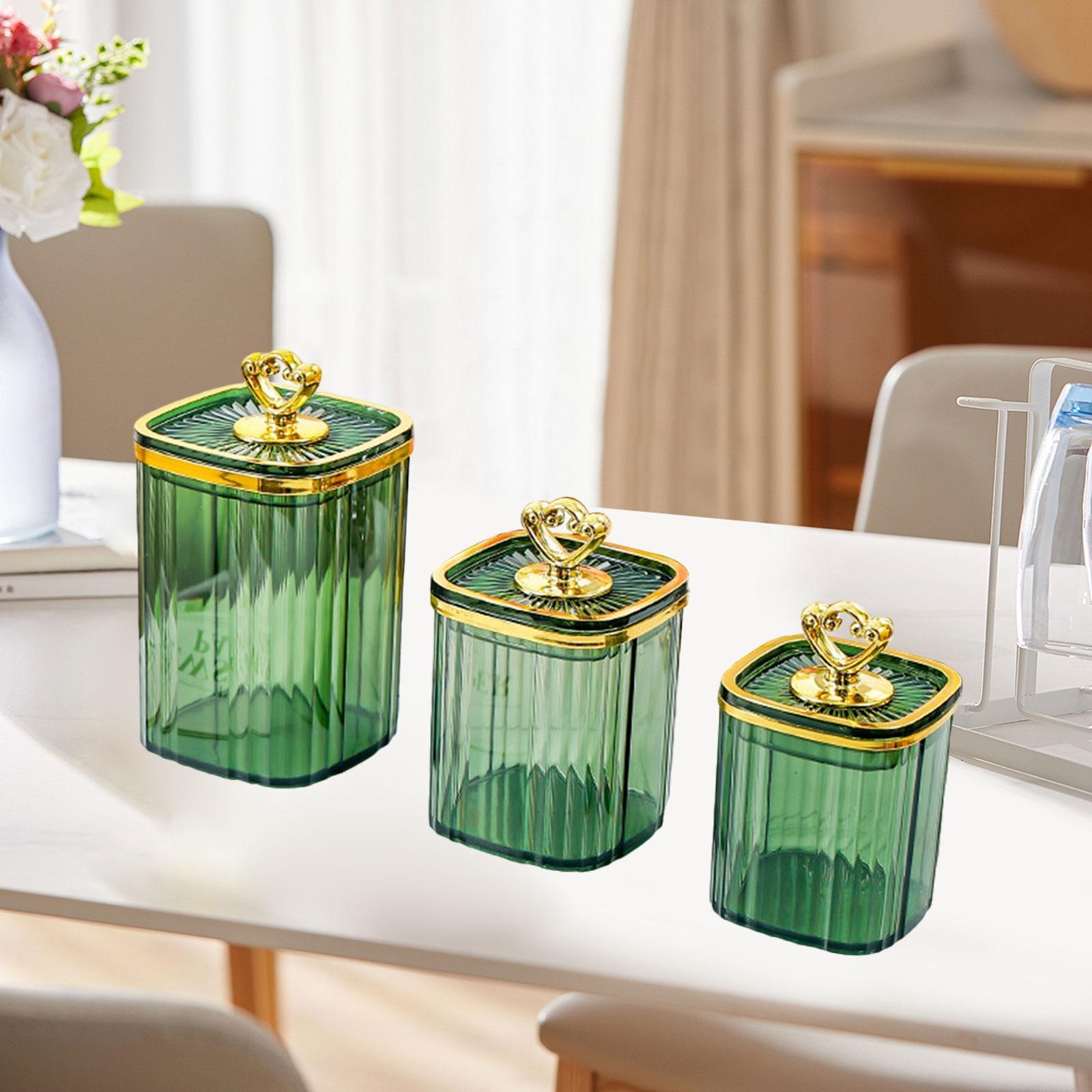 

3 Pieces Divided Snack Serving Bowl Sugar Container Food Storage Containers Grain Jar for Holiday Living Room Home Party Snacks