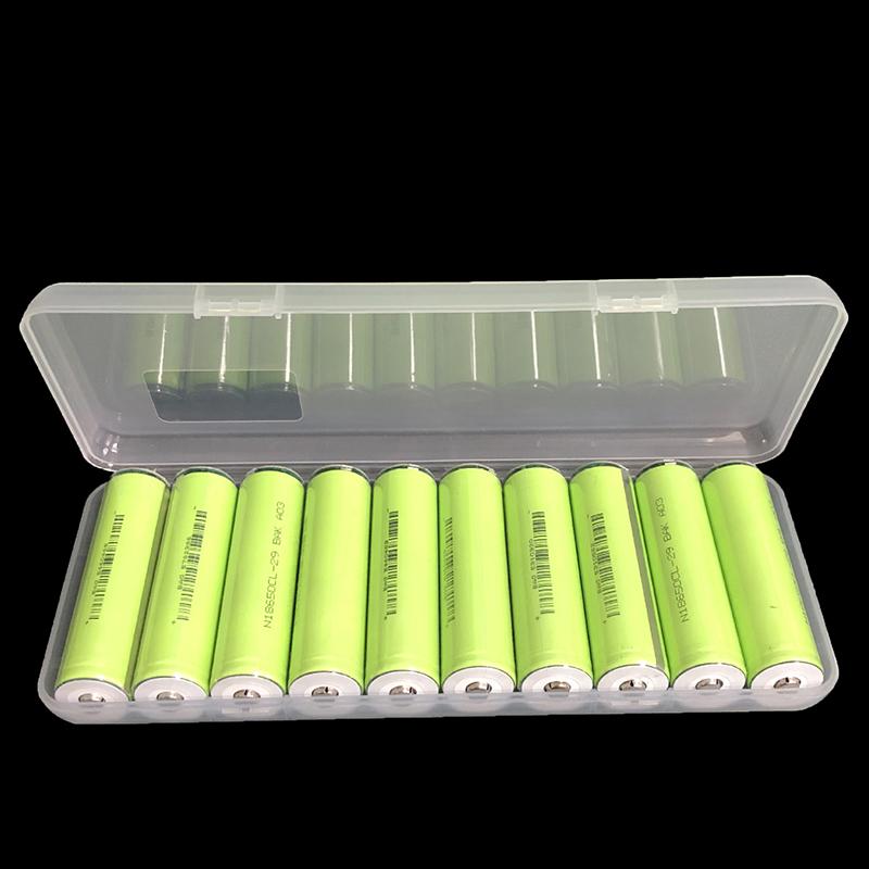 10 Slots Transparent Plastic Battery Storage Box Hard Container Holder Case For Aaa/Aa/18650 Battery Organizer Accessories 1Pc