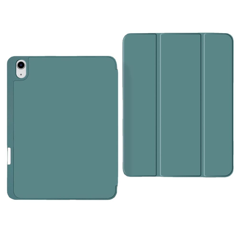 New Ipad 10.9 2026 Protective Case Ipad10 Three-fold Same Color Skin Feeling Pen Slot Tablet Holder Leather Case