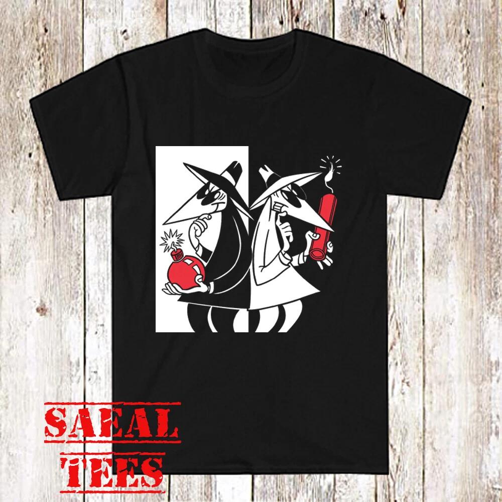 Spy vs Spy Megazine Cartoon Men s Black Size S-5XL 4XL