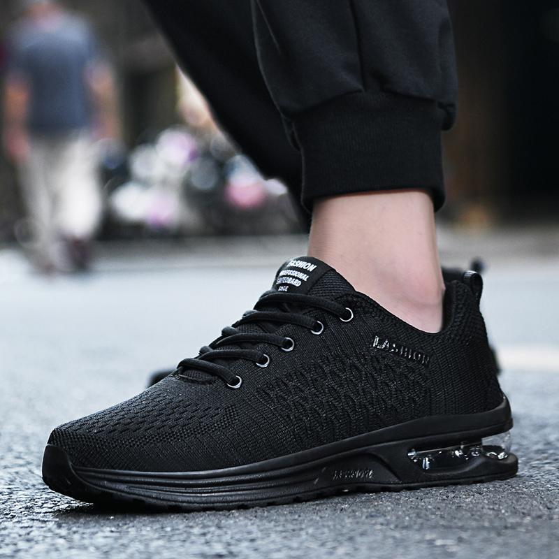 38-47 Men's Black Sneakers Summer Breathable Running Shoes Casual Shoes Sneakers Women's Large Size Sneakers