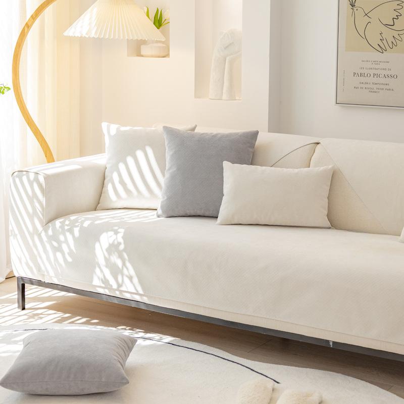 Wasserdichtes Sofakissen für vier Jahreszeiten, universell, rutschfest, einfarbig, Haustier-Urin-Isolierung, Sofabezug, Schonbezug, kratzfestes Chenille-Kissen