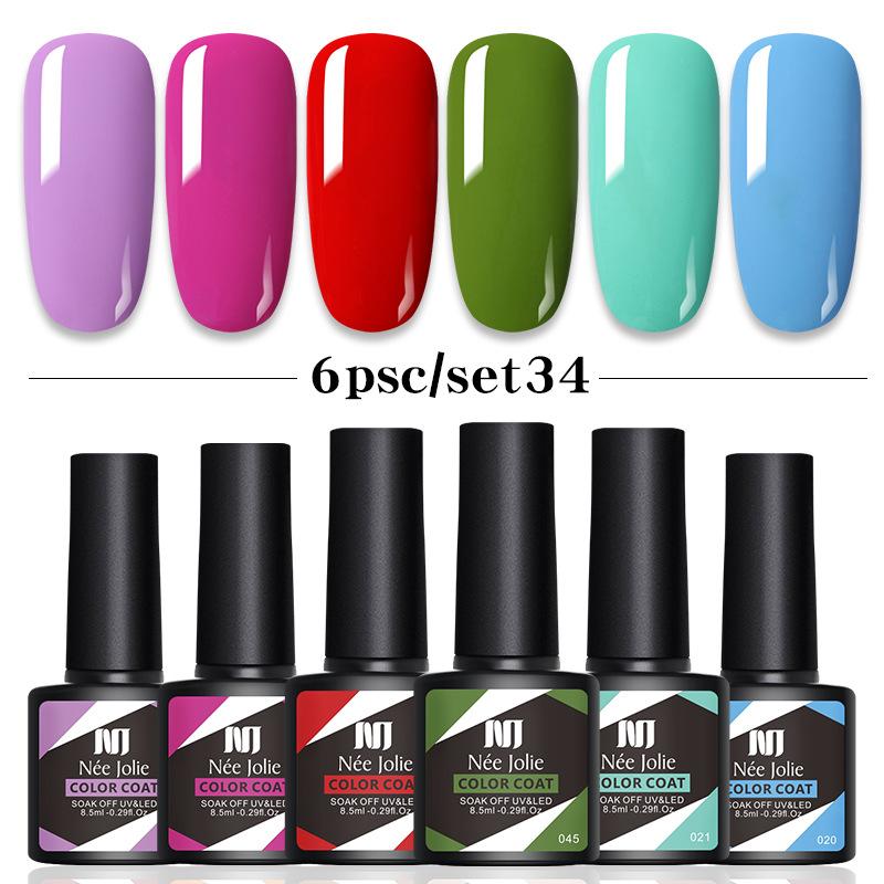 6-Color Nail Polish Glue Set, Popular Color Nail Glue, Phototherapy Nail Polish Glue Can Be Matched Arbitrarily.