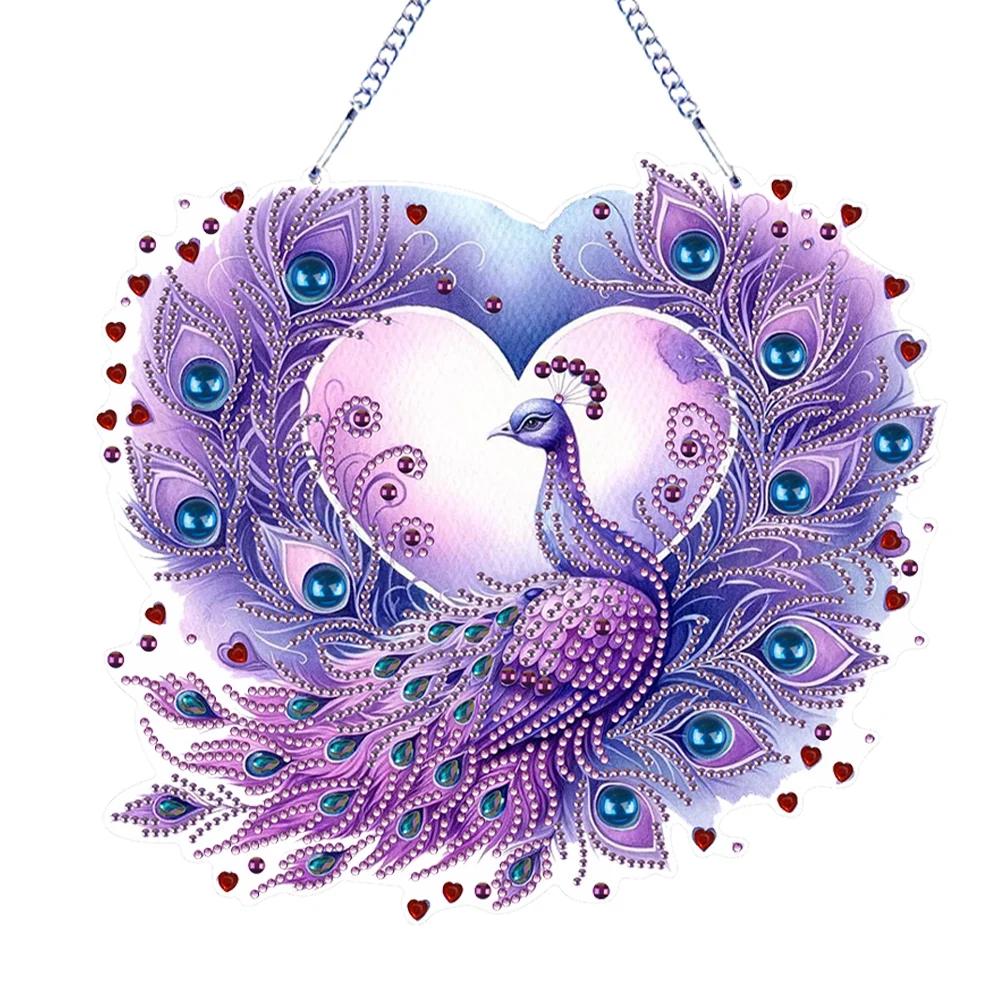 PET Double Sided Special Shaped Cute Animal Rhinestone Diamond Art Window Pendants Diamond Painting Hanging Ornament for Adults