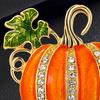 Broche de Halloween Liga Folhas Verdes Laranja Esmalte Broche de Abóbora Festivo Strass Mulheres Meninas Alfinete de Lapela Casamentos Banquete Broche Alfinete de Ação de Graças