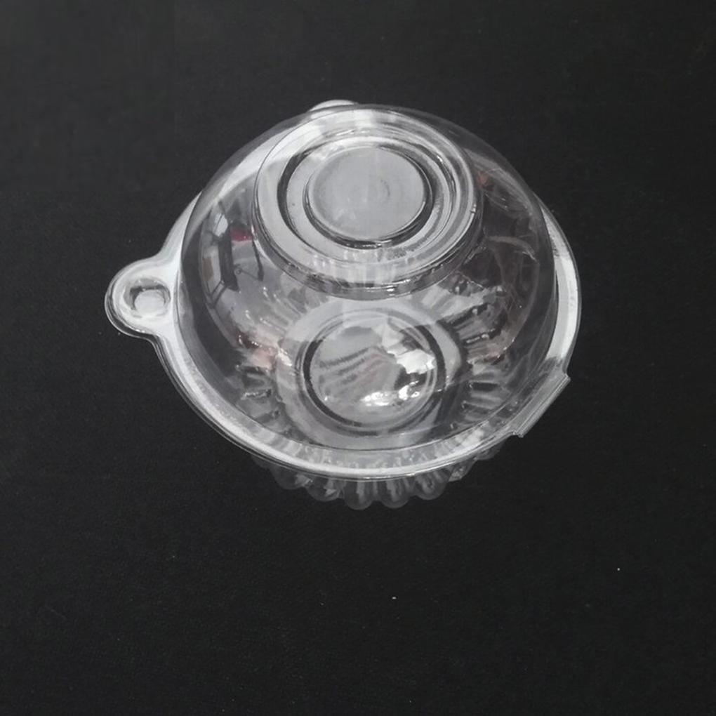 100 Pezzi Trasparenti Singoli Portatorte Cupcake Muffin Cupole Portabicchieri Scatole di Plastica