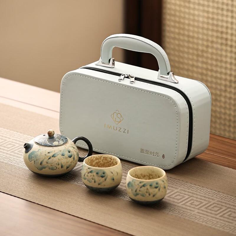 Aimaster Impression Series Volcanic Rock Glaze Lotus Ceramic 3-Piece Set