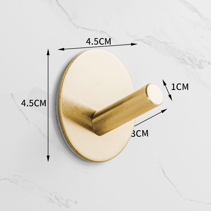 Traceless 304 Stainless Steel Adhesive Hook for Bathroom & Kitchen