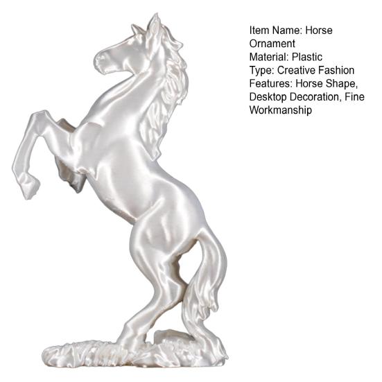 Simulation Horse Figurine Black White Horse Statue Collectible Animal Sculpture Ornament Decoration Horse Lovers Gift