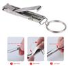 1Pc Ultra-Thin For Manicure Salon Nail Clippers Collapsible Portable Travel Fingernail Keychain Nail Scissors Cutter Stainless