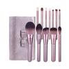 12-Piece Grape Makeup Brush Set with Bag: Includes Powder, Contour, Foundation, and Eyeshadow Brushes