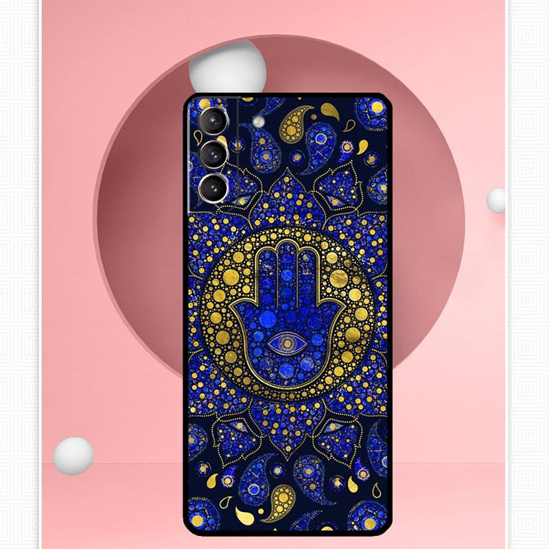 Hamsa Hand of Fatima Case For Samsung Galaxy S24 Ultra S20 S21 S22 S23 S25 Ultra S9 S10 Plus S25 FE Cover Funda