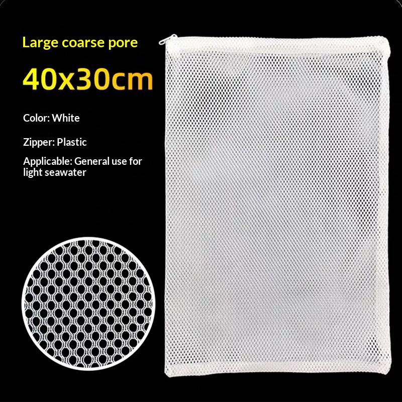 Aquarium Filter Net Bags Reusable Fine Filter Media Bags With Zipper For Aquarium Filtration Bio Ball Carbon Isolation Storage