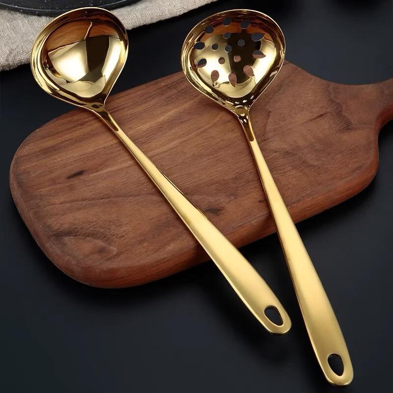 OIMG Heart-Shaped Hotpot Strainer & Soup Spoon Set