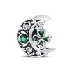 925 Sterling Silver Green Series Flower Tree Apple Pendant DIY Fine Beads Fit Original Charms Bracelet Women Jewelry Diy 1