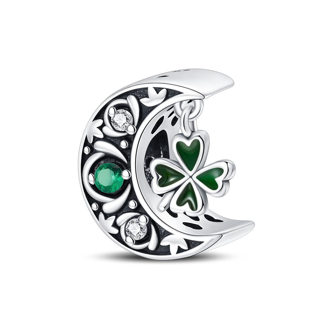 925 Sterling Silver Green Series Flower Tree Apple Pendant DIY Fine Beads Fit Original Charms Bracelet Women Jewelry Diy 1