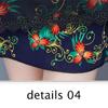 Mid-length Plus Size Printed Over-the-knee Dress Round Thin Chiffon Neck Short Sleeve Mom A-line Skirt