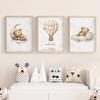 Cute Bear Balloon Aircraft Moon Cloud Balloon Nursery Wall Art Canvas Painting Posters And Prints Pictures Baby Kids Room Decor