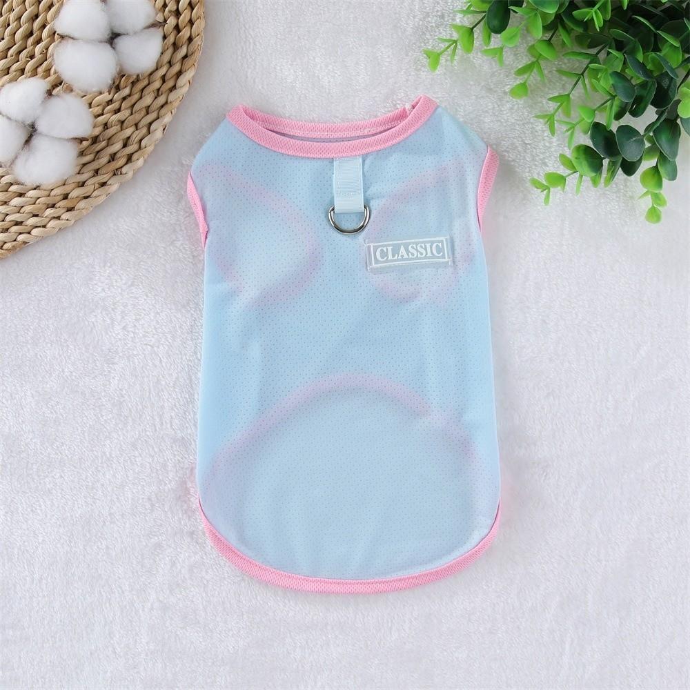 Cute Summer Dog Cooling Vest Breathable D-Ring Dog Sun Protection Vest Mesh Lightweight Pet Vest Puppy