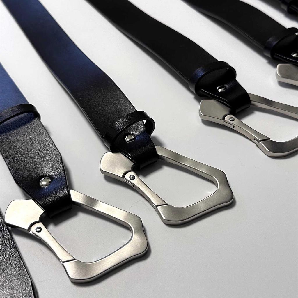 Techwear Style Detachable Irregular-shaped Metal Buckle PU Leather Belt Man Woman Multifunction Vintage Punk