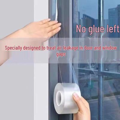 Transparent Windproof & Waterproof Tape for Doors and Windows - Winter Sealant for Kitchen and Glass Gaps, Insect-Proof