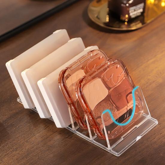 Acrylic Makeup Eyeshadow Palette Organizer Transparent Bathroom Countertop Vanity Cabinets Cosmetics Holder Multi-functional Storage Rack