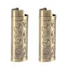 2PCS Torch Lighter Case Vintage Zinc Alloy Eye Catching Long Lifespan Portable Lighter Case Holder