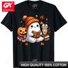 Ghost Reading Enthusiast Halloween Womens Tshirt Top Cute Funny Vintage Graphic T Shirts