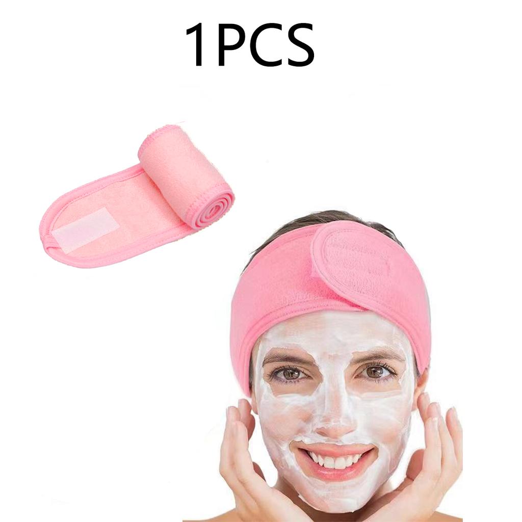 3Pcs Women'S Makeup, Face Wash, Solid Color Velcro Headbands, Sports Yoga Headbands, Spa Bathroom Headbands