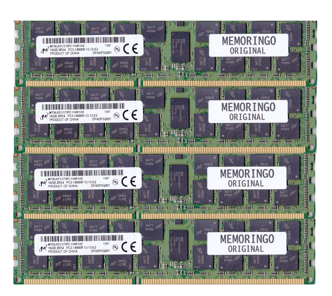 

Memory for MacPro 64GB x 4 DDR3 1866MHz 240pin RDIMM Memoringo original product (16GB discs) PC3-14900R